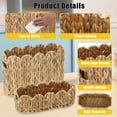 thumbnail image 4 of 2 Pack Woven Water Hyacinth Storage Baskets with Built-in Handles, Decorative Boho Wicker Organizer Bins, Wave Pattern Handwoven Storage Basket Set for Nursery, Laundry Room, Gift Basket, 4 of 7