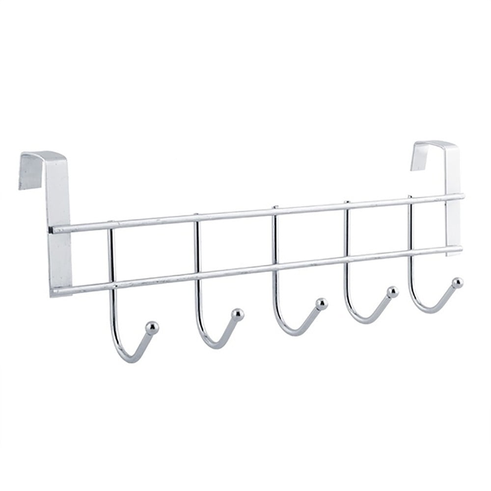 OUNONA 1PC Door Hooks Nail-free Storage Rack Clothes Hanger for Bathroom 