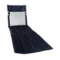 thumbnail image 3 of Silla de camping plegable portátil con respaldo extendido, resistente al desgaste, de malla resistente para exteriores, asiento reclinable para playa Negro, 3 of 8