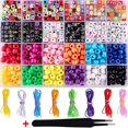 thumbnail image 2 of Bracelet de Perles ABC Perles Poney Kits Perles Bracelet Extensible Coloré Léger Beau Enfants Perles Bricolage, 2 of 9