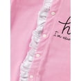thumbnail image 5 of Viworld Newborn Baby Girl Clothes Romper Letter Print Jumpsuits Cute Infant Outfit for Baby Girls 4Pcs Clothing Set, 5 of 7