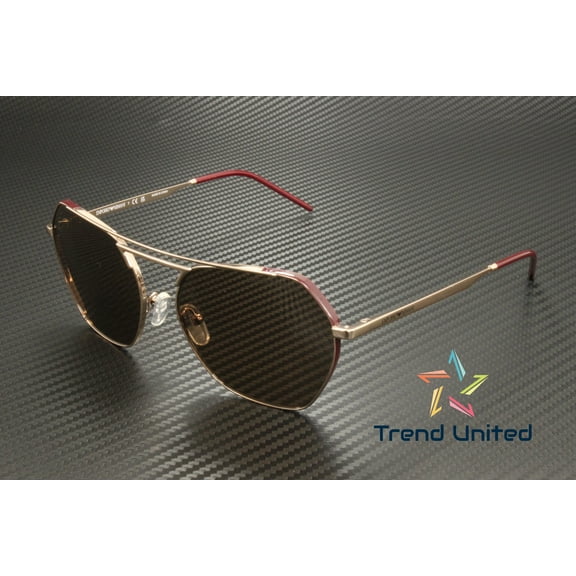 EMPORIO ARMANI EA2148 301173 Shiny Rose Gold Dark Brown 56 mm Women's Sunglasses