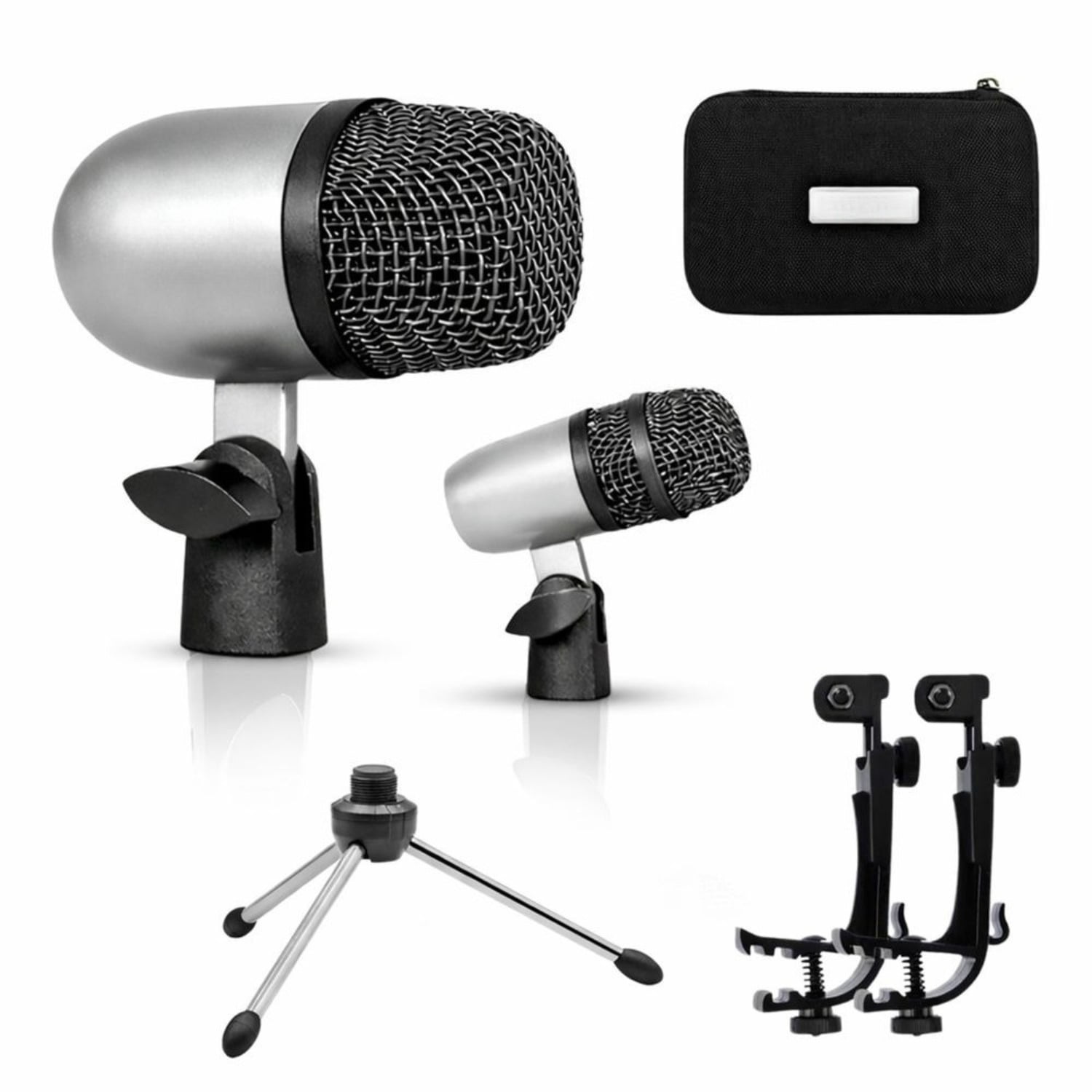 Bass Microphone, Portable Microphone, Clip-on Microphone, with Desktop Stand and XLR Interface, Suitable for Recording Studios and Concerts