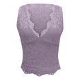 thumbnail image 4 of MIXUE Tank Top for Women Summer Solid Color Floral Lace V Neck Sleeveless Slim Fit Casual Night Out Camisole Vest Womens Tank Tops Sportwear,Purple,M, 4 of 5