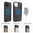 thumbnail image 4 of Funda tipo cartera Bocasal para iPhone 13 de 6.1 pulgadas con MagSafe de piel negra, 4 of 8