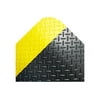 Crown Mats & Matting Industrial Deck Plate Anti-fatigue Mat, Vinyl, 36 X 60, Black/yellow Border