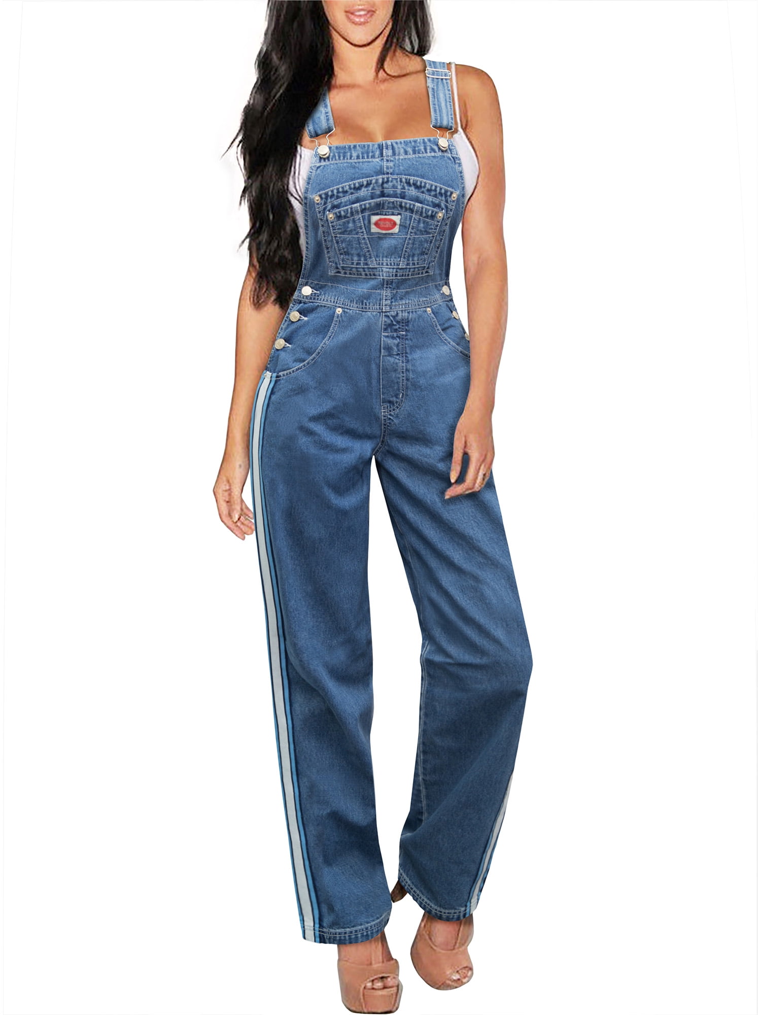 Stretch Denim Overalls 