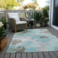 thumbnail image 6 of Addison Rugs Chantille Indoor/Outdoor Transitional Floral Teal Washable Rectangle Rug, 10' x 14', 6 of 6