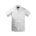 thumbnail image 2 of Guayabera Boys & Kids Cuban Beach Wedding Casual Short Sleeve Button Up Shirt, Red, 16, 2 of 8