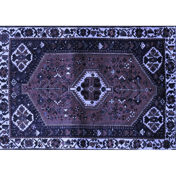 Ahgly Company Indoor Rectangle Persian Blue Traditional Area Rugs, 2' x 3'