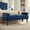 Navy, variant on Tufted Button Bench with Armrest | Can Be Used in Living Room and Bedroom Comfort | Solid Wood and High - Quality Foam | Overcomes the Lack of Arm - supported Seating