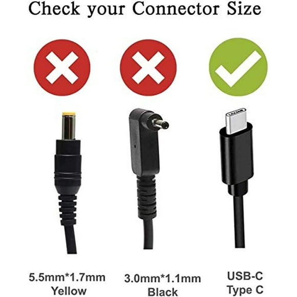 Adaptador de Corriente de Cargador USB Tipo C de 45W para Cargador Hp