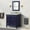 Blue & Gray, variant on MCM 37" Solid Wood Vanity with Right Rectangle Sink in Walnut/Gray
