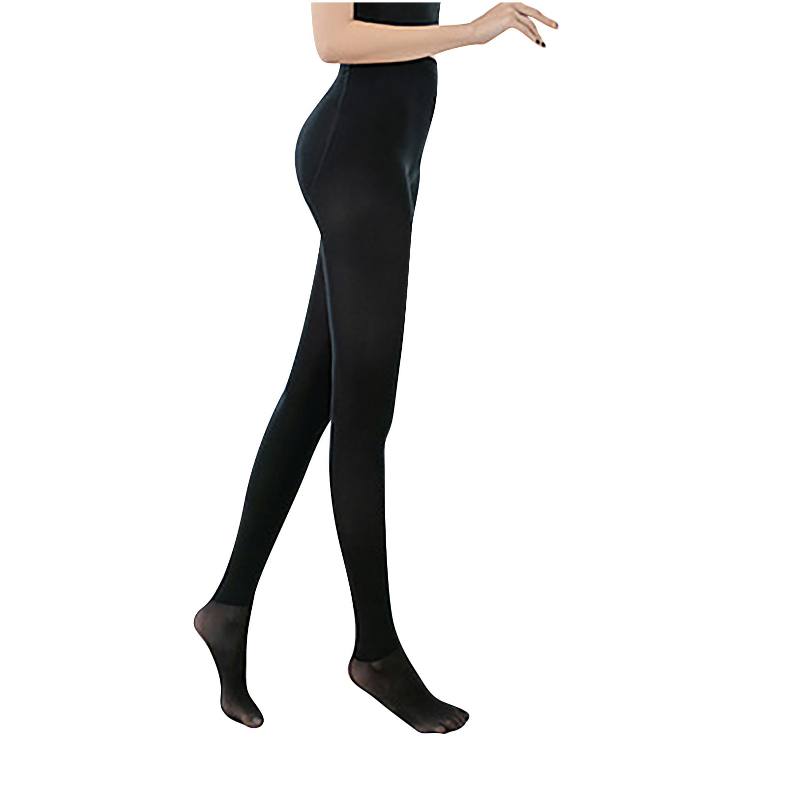 DYXIA Women Fleece Lined Tights, Thermal Leggings, Elastic Slimming Leggings  Socks, Winter Warm Thick Baselayer Pants Tights (Color : Black with feet,  Size : 50G) : : Clothing, Shoes & Accessories