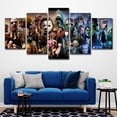 thumbnail image 1 of Lienzo decorativo de pared con 5 paneles, anime de Jasons Chuckys Pennywises, 1 of 2