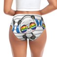 thumbnail image 3 of Womens Underwear - Panda with Sun glasses No Show Seamless Underwear for Women, Stretch Women's Panties, Hipster Soft Comfort Ladies Panties Bikini Underwear Briefs, 3 of 6