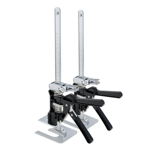 KFFKFF Labor-Saving Arm Jack, Set of 2 with 440 lbs Load Capacity, Lifts up to 9.3", Metal Hand Lifting Tool with Magnetic Level, Dual Adjustment Modes, Ideal for Doors, Windows, Furniture