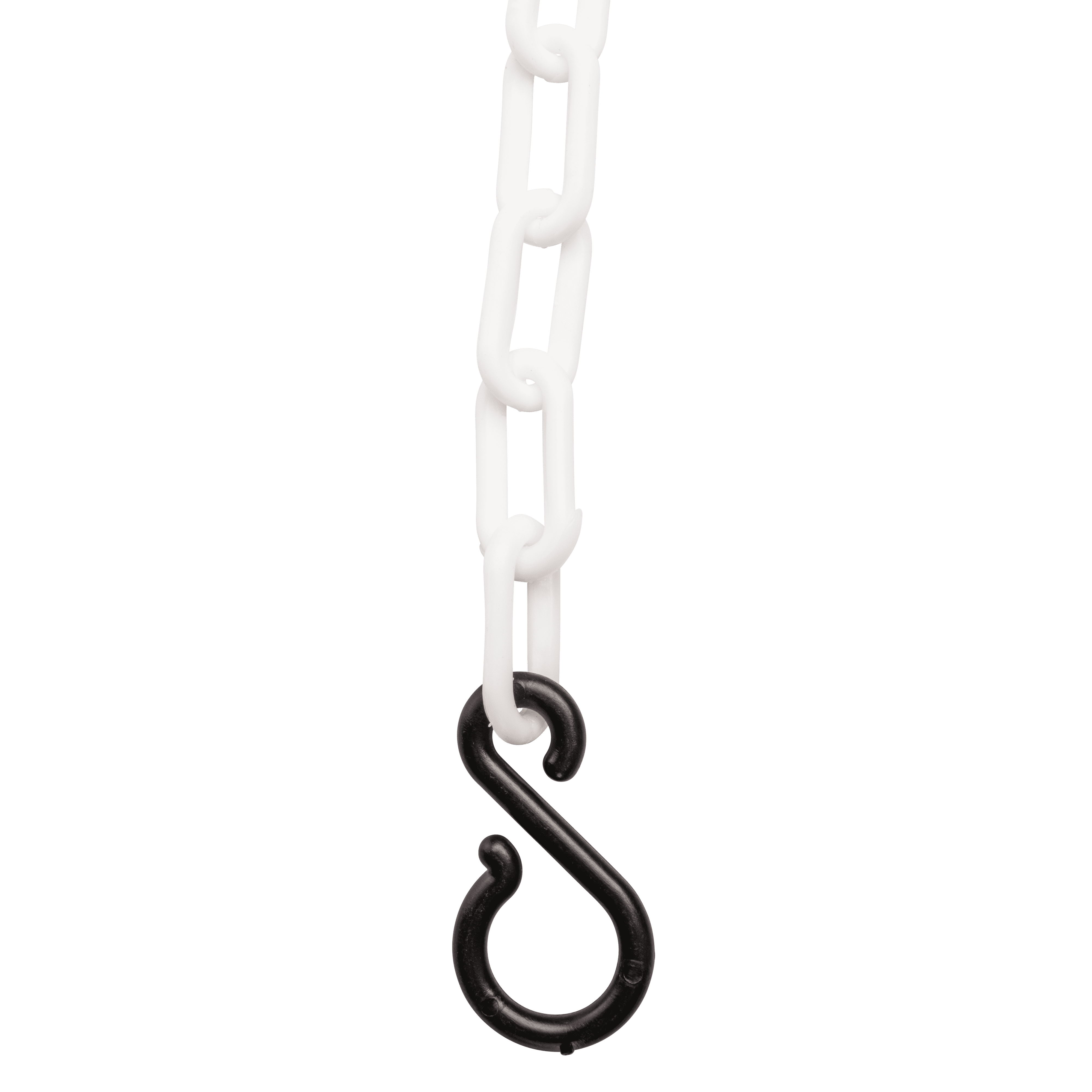 US Weight Chainboss 2" x 500' White Plastic Safety Chain with SunShield UV Resistant Technology