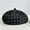 Black, variant on Winter Vintage Houndstooth Hat Elegant French Beret Artist Cap for Women Girl