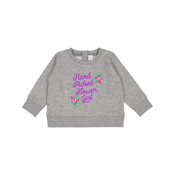 Inktastic Handpicked Flower Girl for Wedding Baby Sweatshirt