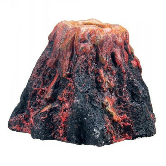 SPRING PARK Aquarium Volcano Ornament with Air Stone Bubbler Fish Tank Decorations