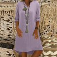 thumbnail image 2 of GYUJNB Robe d'Été pour Femme Robe Chemise en Coton et Lin Robe Tunique Robe de Plage Couvre-Maillot, 2 of 6