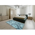 thumbnail image 5 of Ahgly Company Machine Washable Indoor Rectangle Contemporary Steel Blue Area Rugs, 5' x 8', 5 of 7