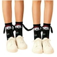 thumbnail image 4 of Avrnliq Female Christmas Novelty Crew Socks - Black, 3D Details, Nylon Spandex, Free Size, 1 Pair, Holiday Stocking Stuffer/Gift,Size Free Size, 4 of 5