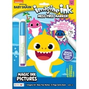 Baby Shark 12 Page Imagine Ink Mess Free Coloring Book, Paperback