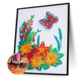 thumbnail image 2 of Cuadros Decorativos Pintura de diamantes 5D de flores decoración para el hogar con Likrtyny forma parcial especial bricolaje arte de pared manualidades mosaico decorativo de diamantes de imit, 2 of 7