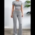 thumbnail image 4 of Mono de Yoga de Corta para Mujer, Sin Costuras, Acanalado, con Cuello Cuadrado y Tirantes Finos Negro XL, 4 of 10