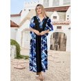 thumbnail image 2 of HAPPY BAY Women's African Beach Maxi Plus Size Caftan Casual Long Slit Dress Loungewear Dashiki Dresses for Women 2X-3X Aztec, Black, 2 of 5