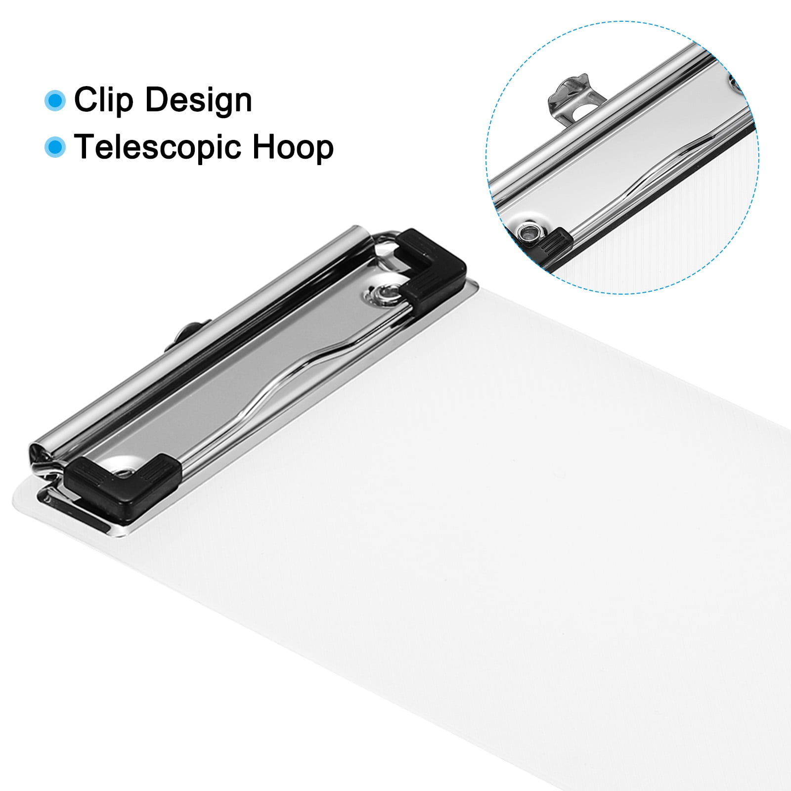 Uxcell Clipboards Letter Size Plastic Clear Hanging Clipboard 8.5"x11" A4 Home