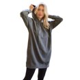 thumbnail image 1 of Oucaili Tops con capucha para mujer Sudaderas con capucha con cordón Jersey de manga larga Mini sudadera cómoda Vestido deportivo, 1 of 4