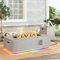 thumbnail image 6 of Evita 42" Propane Fire Pits for Outdoor 50,000 BTU Gas Fire Pit Table with Lid ,Glass stone,Windguard Glass,Tank Cover,LED Light Strip, 6 of 11