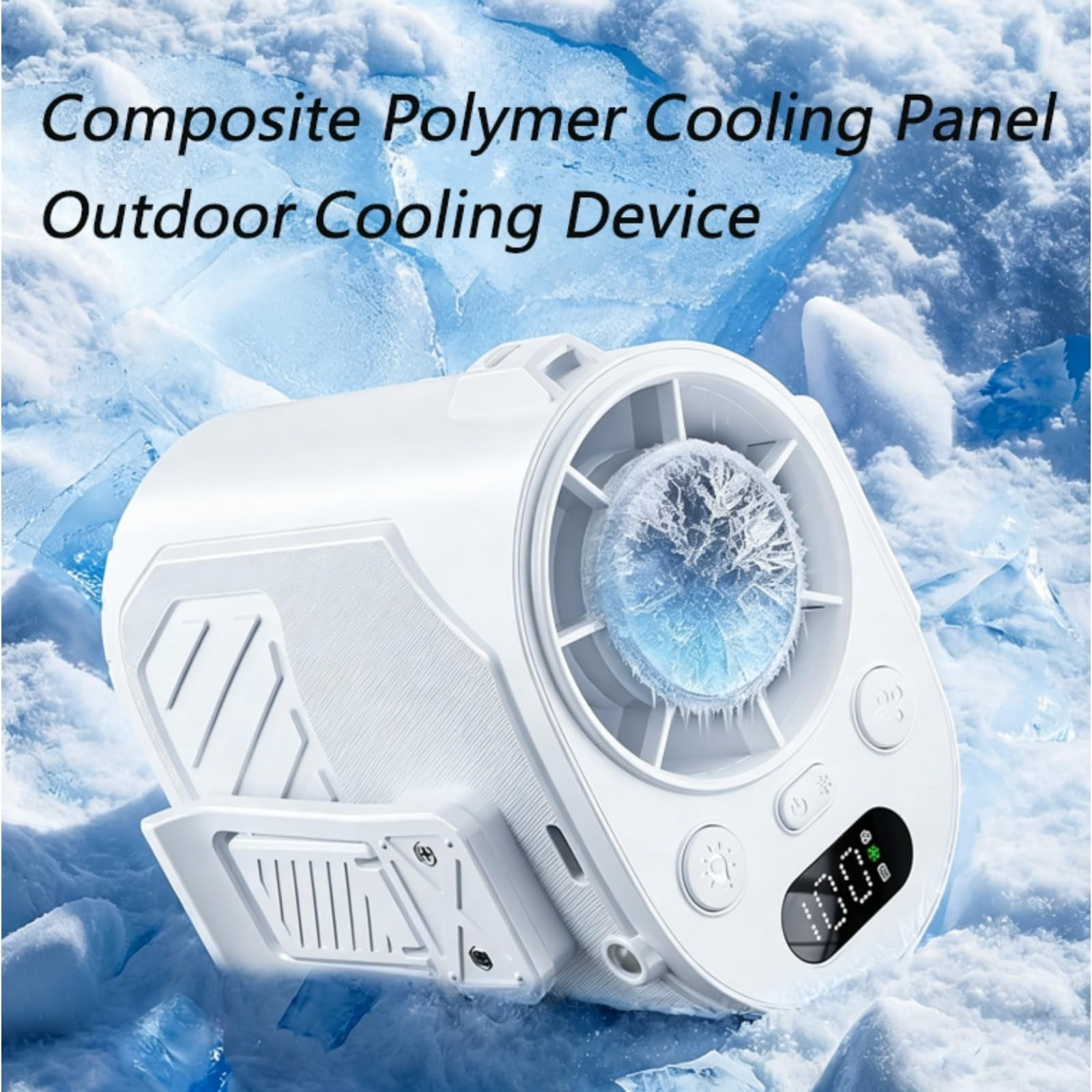 Portable Ice-Cooling Clip Fan, Clip-On Car Air Conditioner Fan, Mini Clip on Fan, Stepless Wind, Ice-Cooling for Vehicles