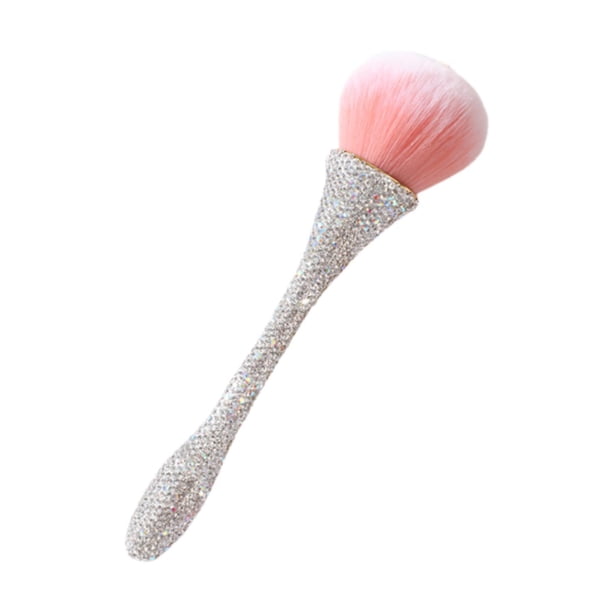 Brocha de maquillaje con mango brillante, brocha cosmética para polvo suave para colorete, polvo de maquillaje
