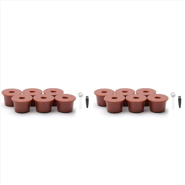12PCS Cápsulas de Filtro de Café Reutilizables para Caffitaly S21 S22 Cápsulas de Repuesto de Cápsulas de Café de Plástico de Alimenticio Recargables