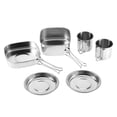 thumbnail image 1 of MAGT 6 Pièces Ustensiles Ustensiles Kit, en Acier Inoxydable Backpacker extérieur Pique-Nique Pot Set Pan Kit d'outils de Cuisson Backpacking for la randonnée Barbecues Plage Paquet, 1 of 8