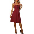 thumbnail image 2 of Allegra K Women's Gothic Tie Back A-Line Sleeveless Club Party Dresses, 2 of 5