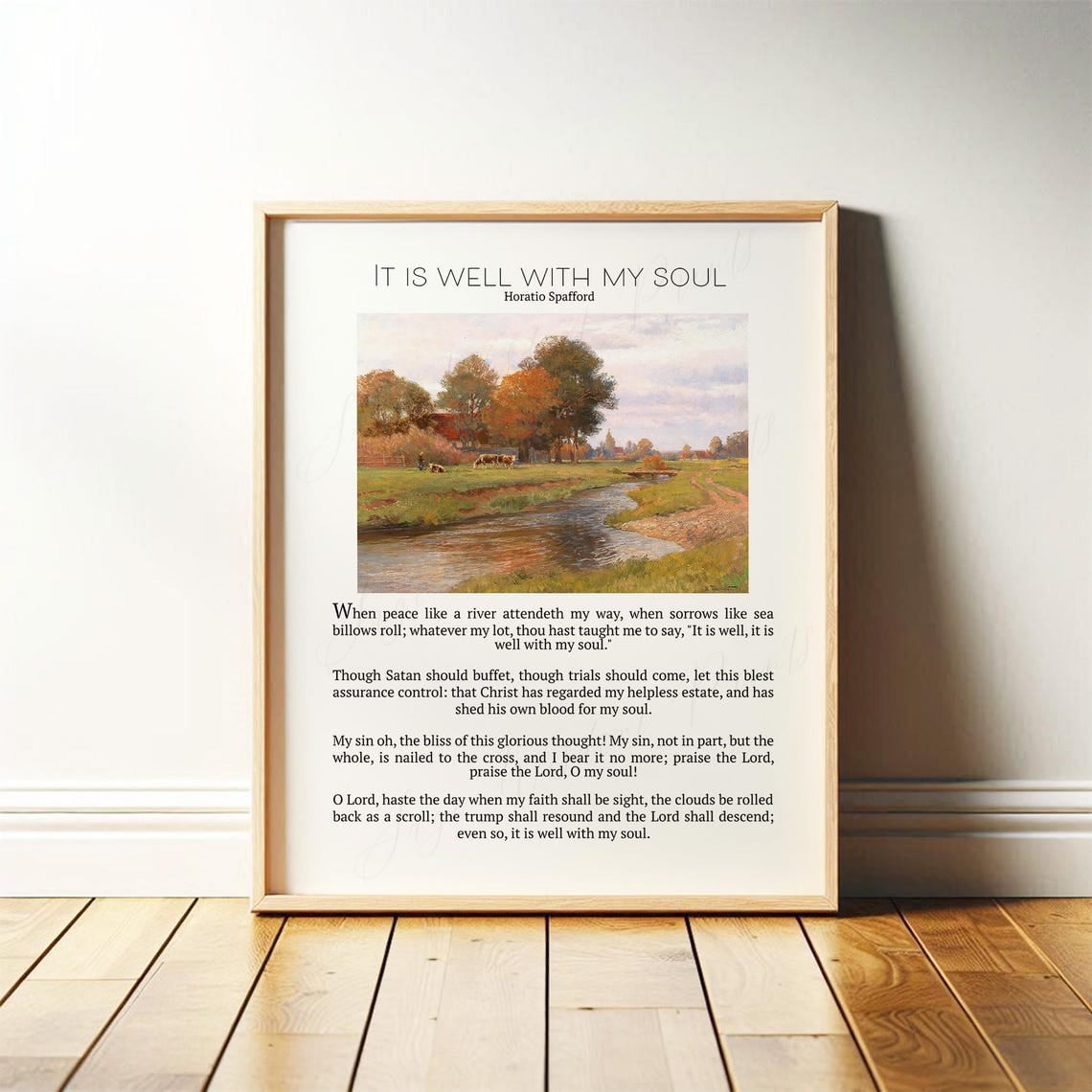 It Is Well With My Soul Hymn Vintage Christian Wall Art Print Christian Home And Prayer Room Decor