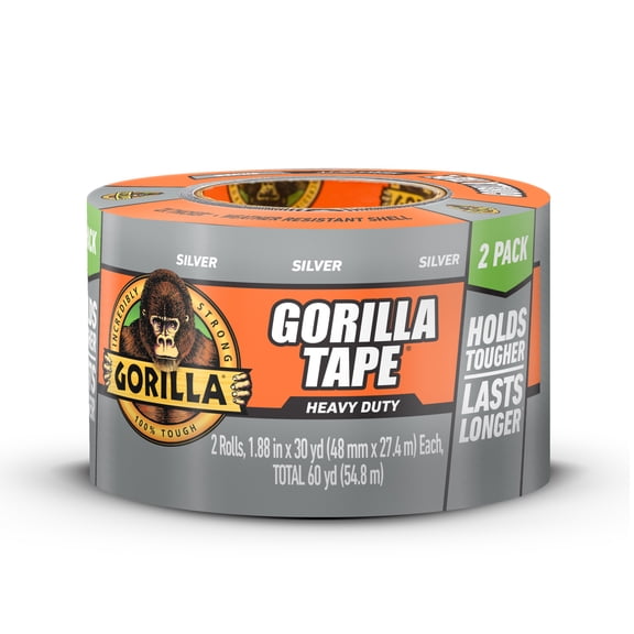 Gorilla Silver Tape 30 Yard 2 Pack