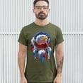 thumbnail image 3 of Tee Hunt American Bald Eagle Dreamcatcher T-shirt Native American Patriotic Men's Tee, Military Green, X-Large, 3 of 5