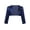 Navy Blue-D, variant on ZDHoor Kids Girls Satin Shrug Cardigan 3/4 Sleeve Pleated Bolero for Evening Wedding Party White-D 9-12 Months