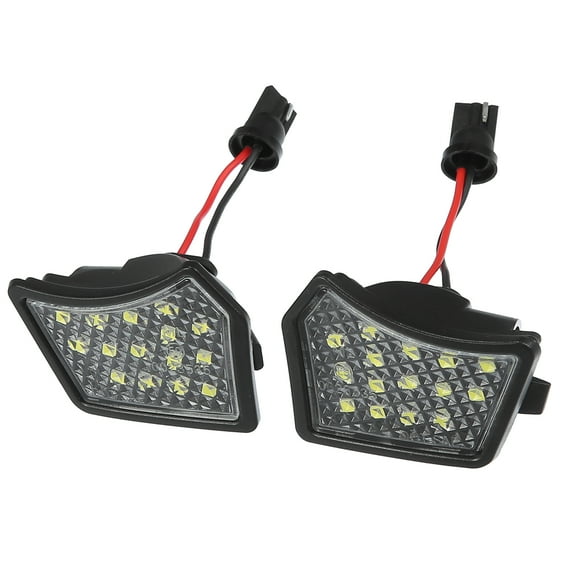 1 Pair Side Mirror Puddle Light LED Lamp Left and Right Side White Light Fit for Jaguar XE RANGE 2015