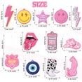 thumbnail image 2 of 12 Piece Set Bohemian Style Car Air Fresheners Lightning Logo Smiling Cowboy Boots Pink Hat Lipstick Fragrance Slices Hanging Sliced Essential Oil Pendants Aroma Decorations, Suitable for Car Interio, 2 of 5