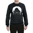 thumbnail image 2 of Wild Bobby, Office Dwight Glasses Face Silhouette Funny Schrute, Pop Culture, Unisex Crewneck Graphic Sweatshirt, Black, Small, 2 of 4
