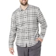 thumbnail image 3 of DOPI Men Long Sleeved Flannel Shirt Striped Shirt Men's Plaid Coat Autumn And Winter Daily Coat (available In Large And High Sizes), 3 of 5