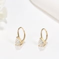 thumbnail image 3 of YAFEINI 14K Gold 8 * 6mm 1.5CT Moissanite Diamond Earrings Solid Gold Teardrop Leverback Earrings for Women Engagement Wedding Yellow Gold Earrings, 3 of 6