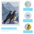 thumbnail image 3 of Diamond Art Kits for Adults - Snowy Mountain Peregrine Falcons 5d Diamond Painting for Adults, Diamond Art for Adults Beginners, Frameless Diamond Painting Kits for Adults for Home Wall Decor, 3 of 7